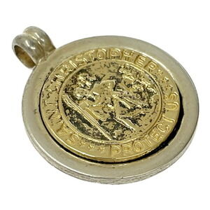 TIFFANY Co St Christopher Silver Coin Pendant